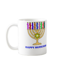 Bright Menorah mugs