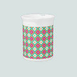 Bright Modern Geometric Diamond Pattern pitchers