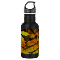 Bright Modern Leaves Abstract Pattern 18oz Water Bottle