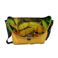 Bright Modern Leaves Abstract Pattern Courier Bags
