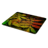 Bright Modern Leaves Abstract Pattern Cutting Board