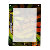 Bright Modern Leaves Abstract Pattern Dry Erase Board