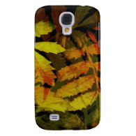 Bright Modern Leaves Abstract Pattern Galaxy S4 Covers