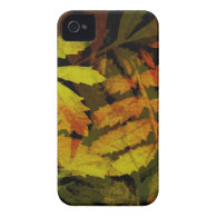 Bright Modern Leaves Abstract Pattern iPhone 4 Case-Mate Cases