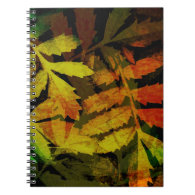 Bright Modern Leaves Abstract Pattern Notebooks