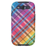 Bright Multi-Colored Plaid Samsung Galaxy SIII Covers