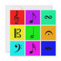 bright music symbols invitation