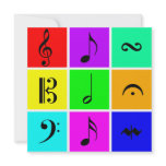 bright music symbols invitations