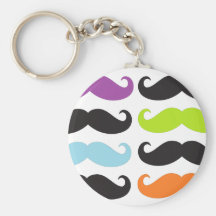Bright Mustaches Key Chains