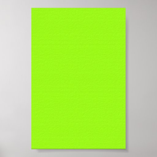 Bright Neon Chartreuse Gree Background On A Poster Zazzle 