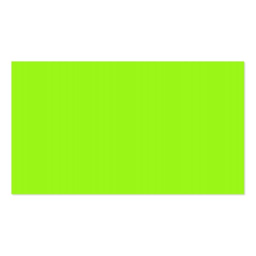 Bright Neon Chartreuse Green Business Card (front side)