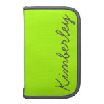 Bright Neon Green Monogram Trendy Fashion Colors Planner