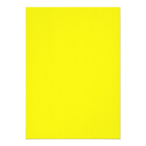 Bright Neon Yellow Invitation