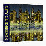 Bright Nighttime Lights in the Digital City 3 Ring Binders