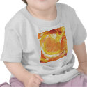 bright orange abstract painting t-shirts