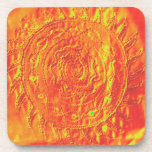 Bright Orange Cork Coaster Set cork coasters