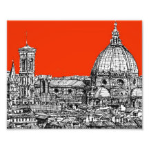 Bright orange Florence Photograph
