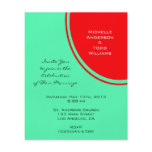 Bright Orange Green Modern Wedding flyers