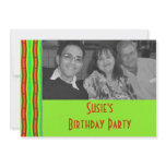 bright orange lime green invitations
