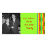 bright orange lime green photo cards