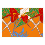 Bright Orange Modern Greeting Cards