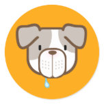 Bright Orange Otisu Pit Bull Sticker