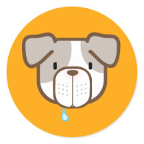 Bright Orange Otisu Pit Bull Sticker stickers