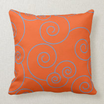 Bright Orange & Spirals pillows