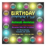 Bright Party Lights Birthday Invitations