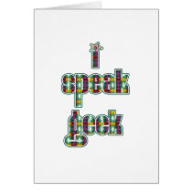 Bright Pattern I Speak geek cards