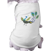 Bright peacock pet tshirt