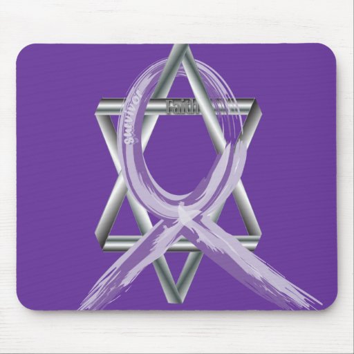 Bright Periwinkle Stomach Cancer Survivor Ribbon Mouse Pad