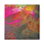 Bright Pink Abstract Magnet