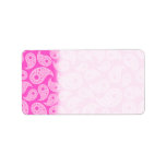 Bright Pink and Pastel Pink Paisley. labels