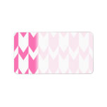 Bright Pink and White Chevron Pattern. labels