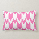 Bright Pink and White Chevron Pattern. Pillow