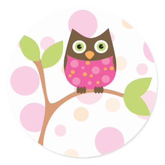 Pictures Baby Owls on Bright Pink Baby Owl By Candystore Make A Custom Sticker