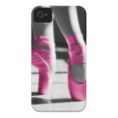 Bright Pink Ballet Shoes Iphone 4 Cases