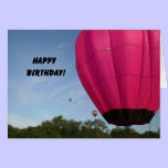 Bright pink balloon, Happy Birthday! cards