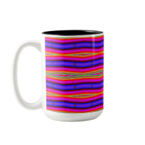 bright pink blue stripes mugs