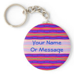 bright pink blue stripes template key chains
