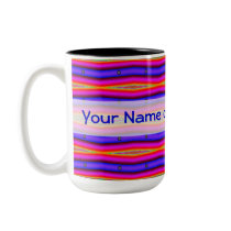 bright pink blue stripes template mugs