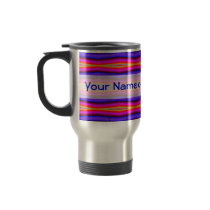 bright pink blue stripes template mugs