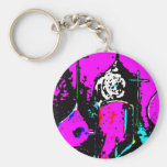 Bright Pink Church Crosses Keychain
