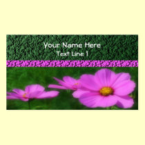 Bright Pink Cosmos Flower Business Card business cards