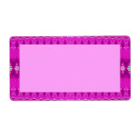 bright pink custom shipping labels
