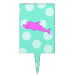Bright Pink Dolphin. Cake Pick