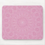 Bright pink fractal pattern design mouse pad