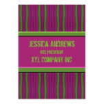 Bright pink green distressed  lines business cards