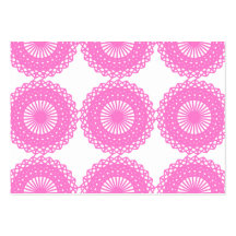 Bright Pink Lace Pattern Design. Business Cards